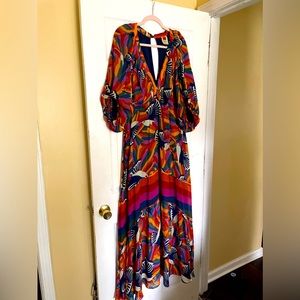 Farm Rio Rainbow Toucan Dress - Size Large